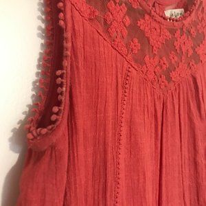 Style & Co sleeveless boho shirt